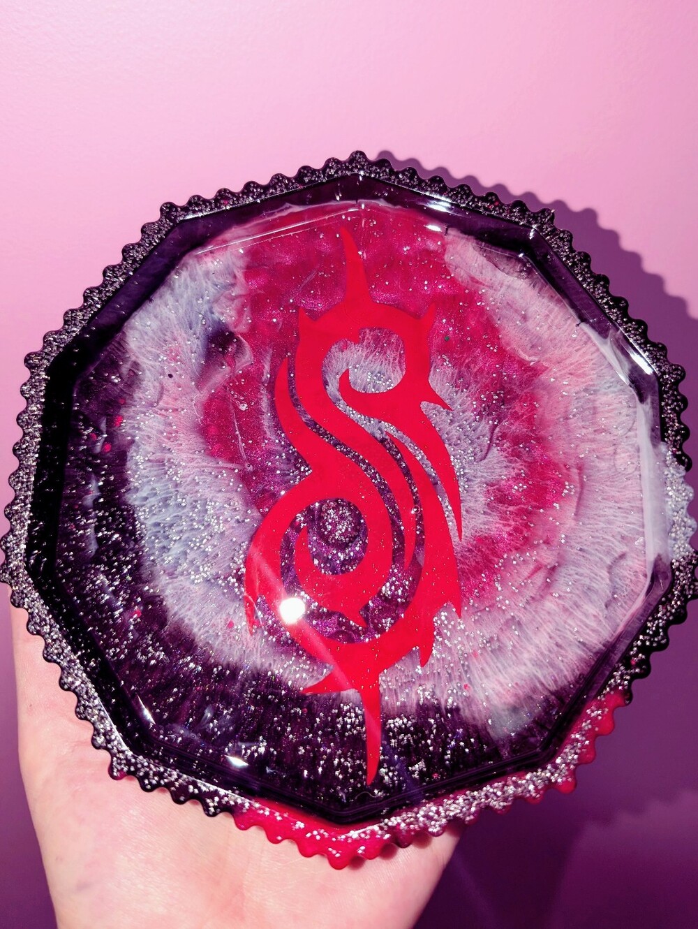 Handmade Slipknot Inspired Resin Trinket Tray